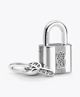 Padlock and Key Dangle Charm