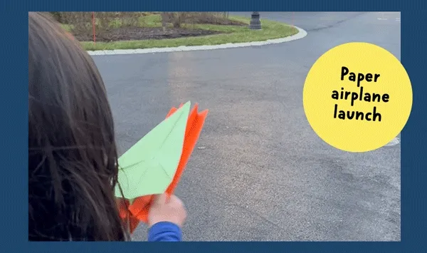 Paper airplane launch Paper airplane launch