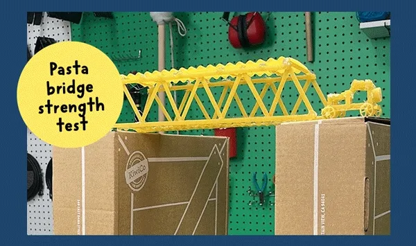 Pasta bridge strength test Pasta bridge strength test