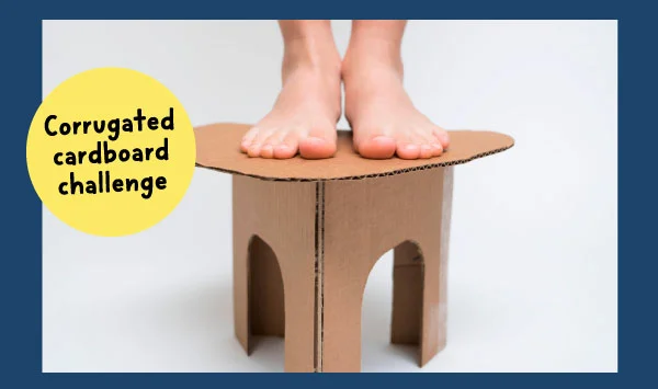 Corrugated cardboard challenge Corrugated cardboard challenge