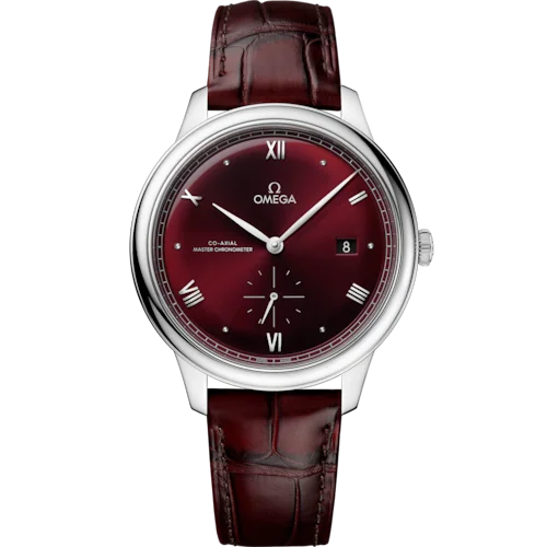 De Ville Prestige 41 mm, steel on leather strap