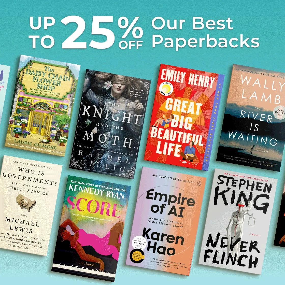 Up to 25% Off Our Best Paperbacks