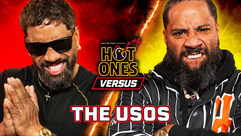Jey Uso and Jimmy Uso on Hot Ones Versus
