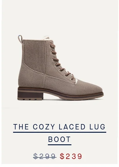 THE COZY LACED LUG BOOT
