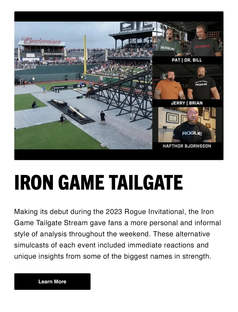 Iron Game Tailgate