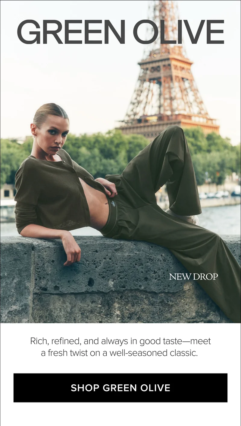 GREEN LOVE NEW DROP RICH, REFINED, AND ALWAYS IN GOOD TASTE - MEET A FRESH TWIST ON A WELL-SEASONED CLASSIC SHOP GREEN OLIVE