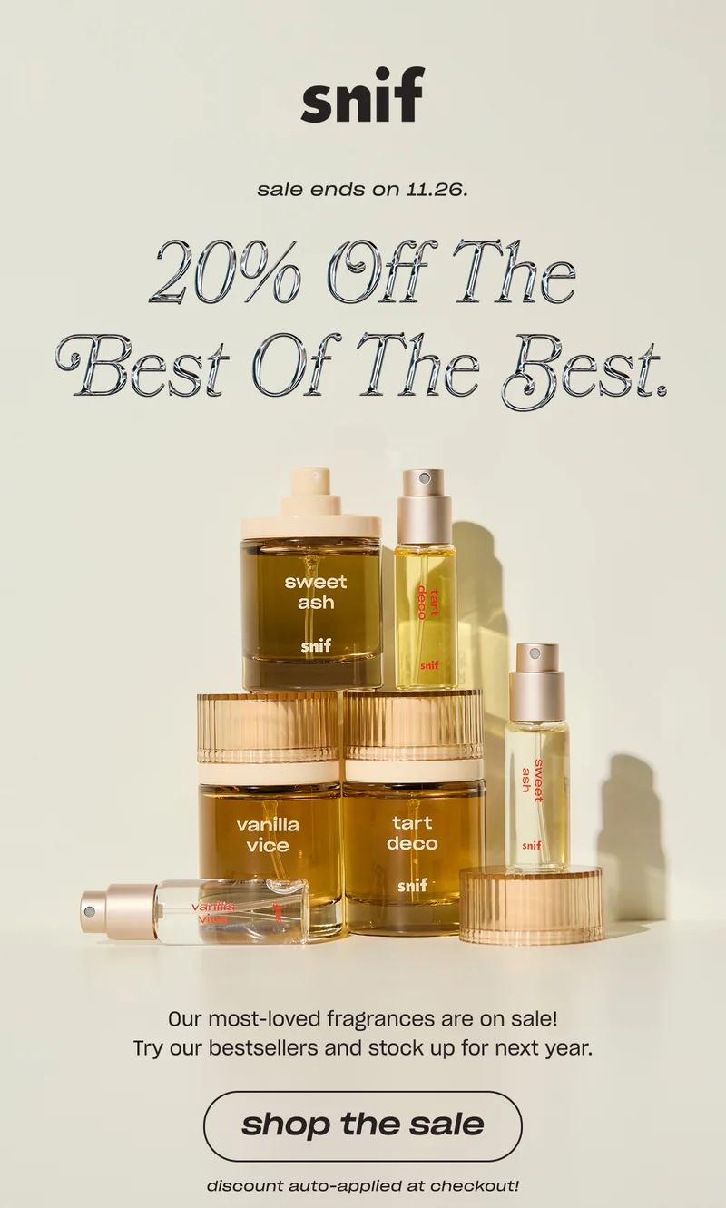 Our most-loved fragrances are on sale! Try our bestsellers and stock up for next year.