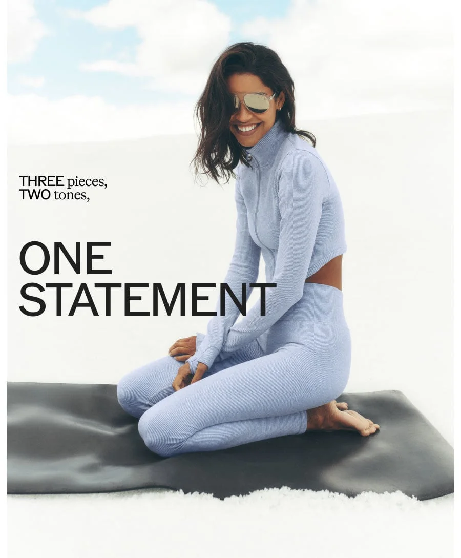 THREE PIECES, TWO TONES, ONE STATEMENT