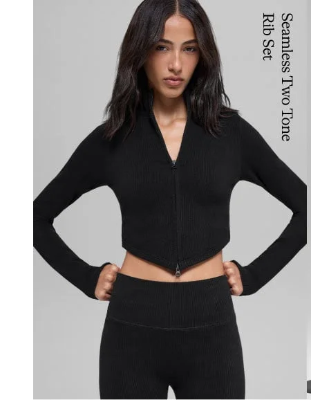 SEAMLESS TWO TONE RIB SET