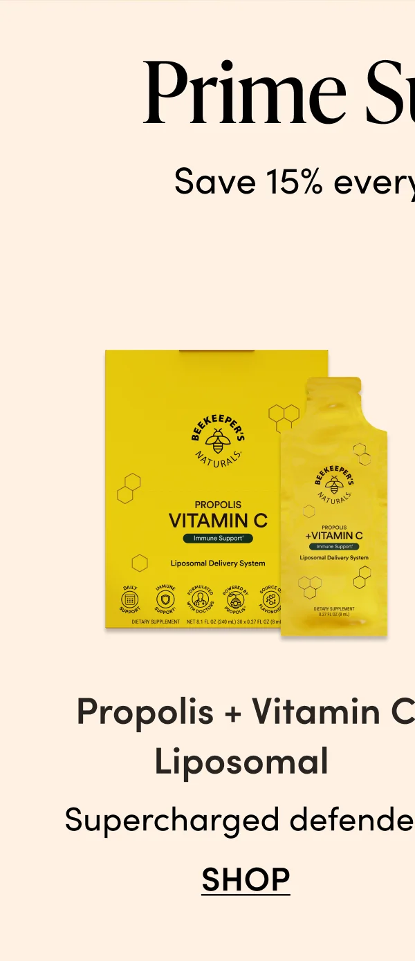 Propolis + Vitamin C Liposomal  Supercharged defender