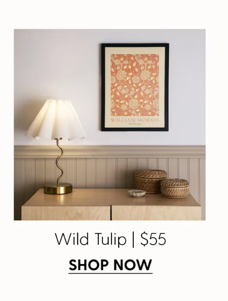 Wild Tulip By William Morris - Limited Edition Foil Art Print