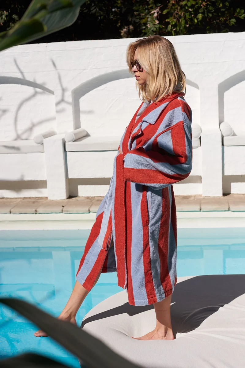Image of Robe - Picnic Stripes