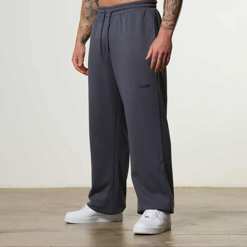Image of Vanquish Essential V2 Denim Blue Straight Leg Sweatpants