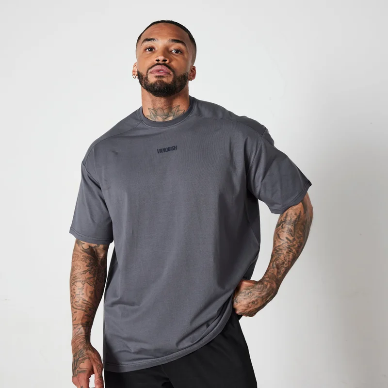Image of Vanquish Essential Denim Blue Oversized T Shirt