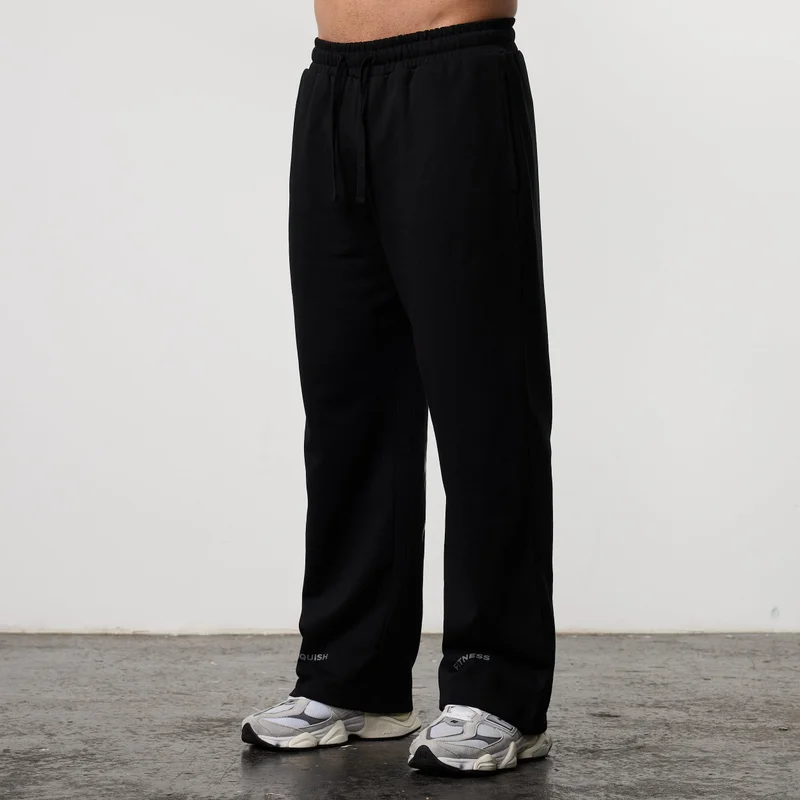 Image of BLACK FORGE BLACK STRAIGHT LEG SWEATPANTS
