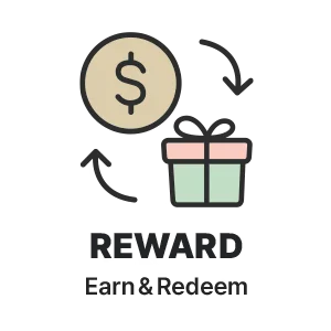 Reward earn and redeem