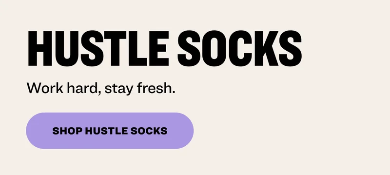 Hustle socks Work hard, stay fresh. shop hustle socks