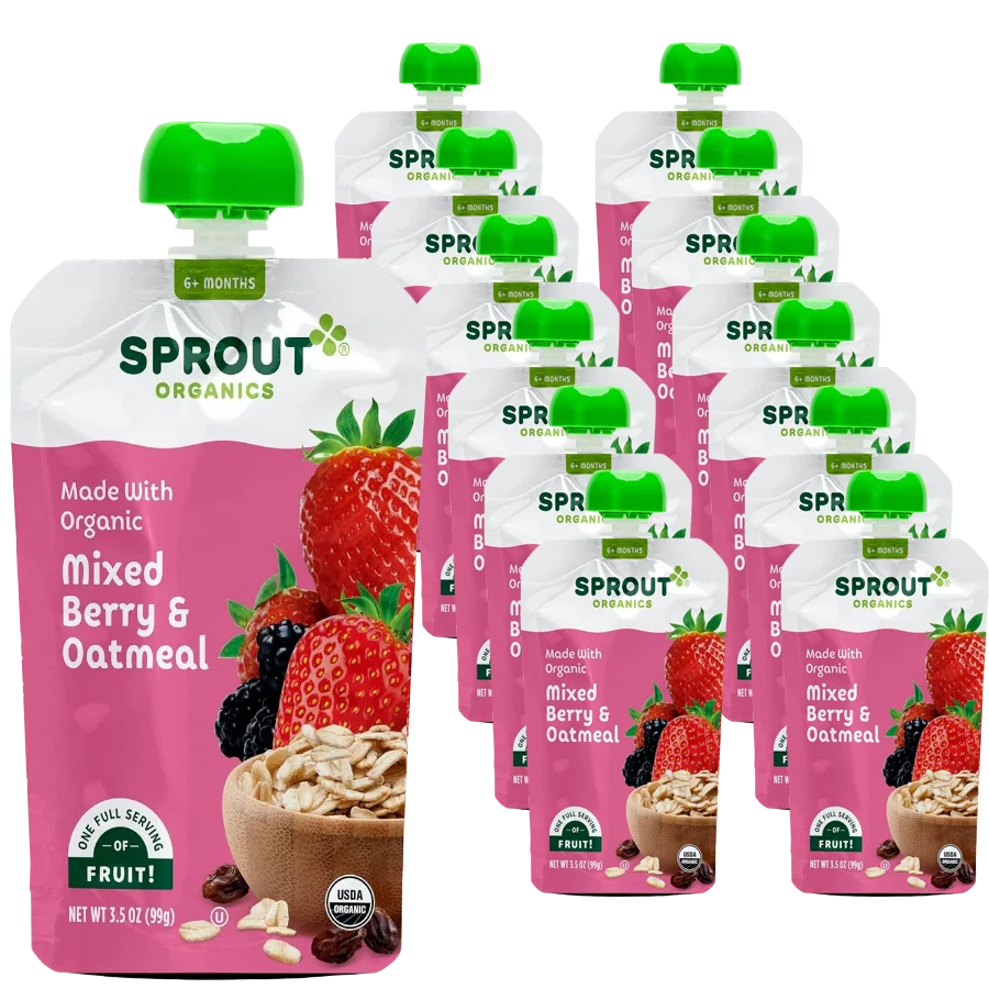 Image of Sprout Organics Mixed Berry and Oatmeal (12 Pack)