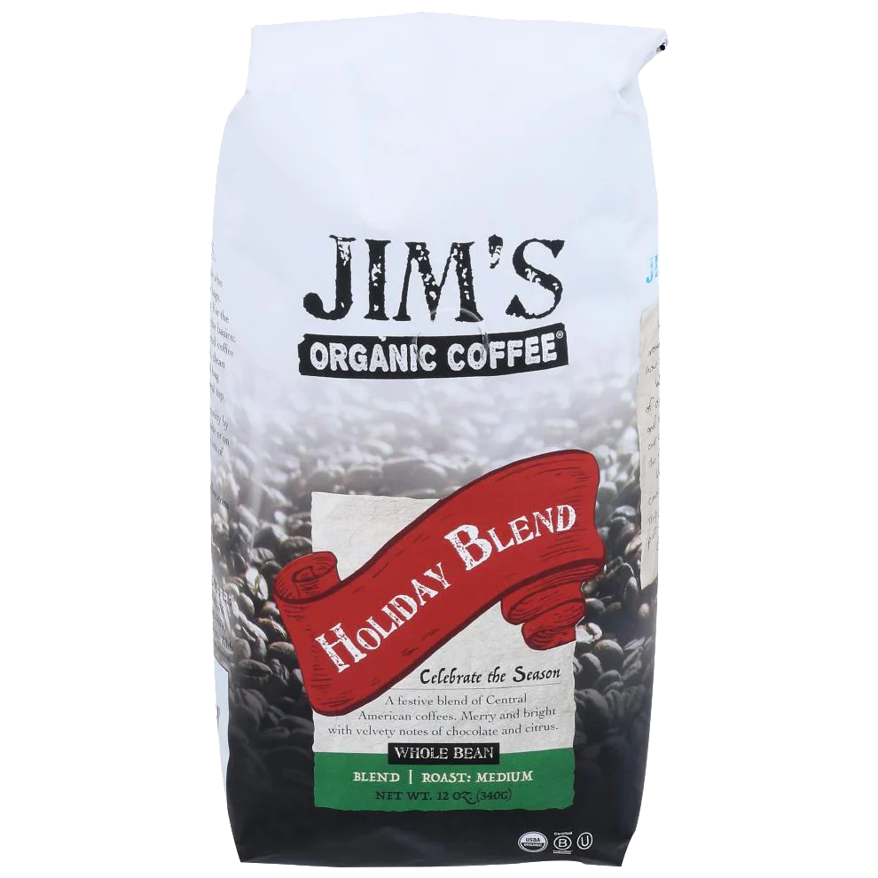 Image of Jim's Organic Coffee Holiday Blend Med. Roast
