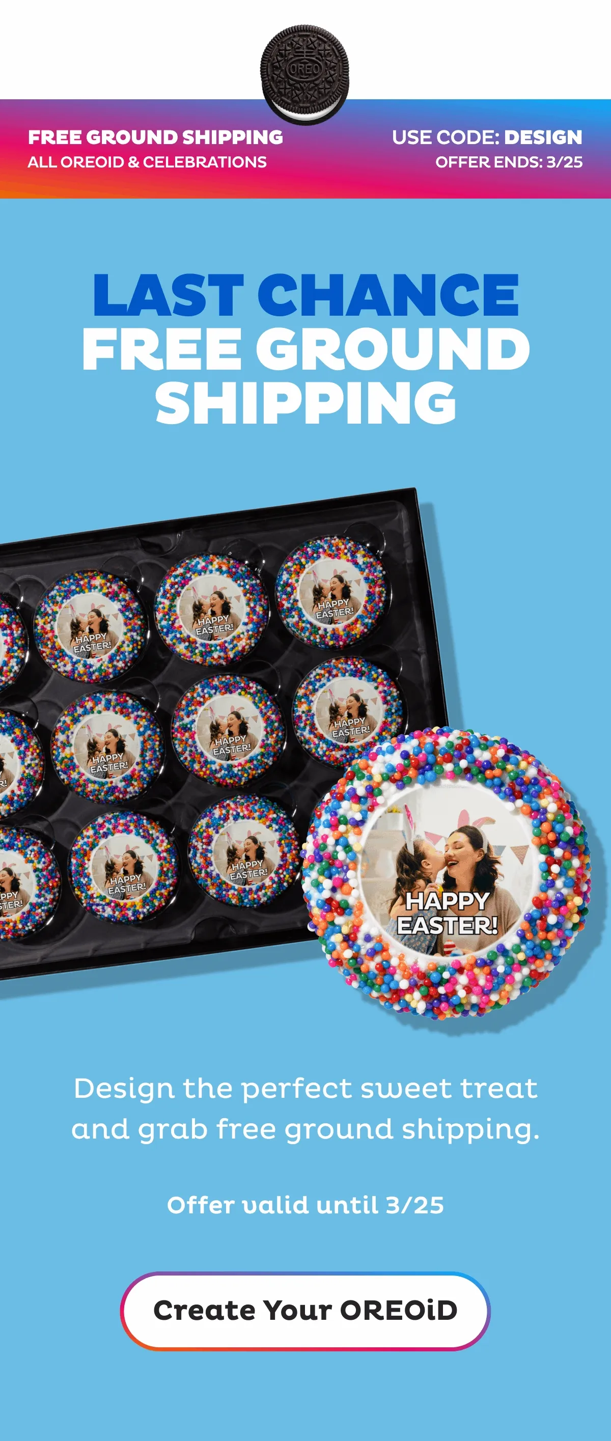 Free Ground Shipping on OREOiD & Celebrations Cookies — Use code discount code at checkout