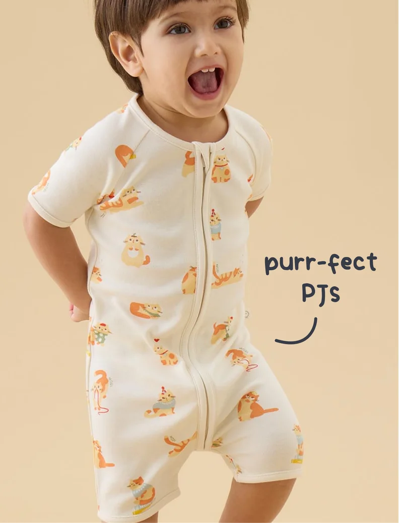 Cat Nap Summer Romper