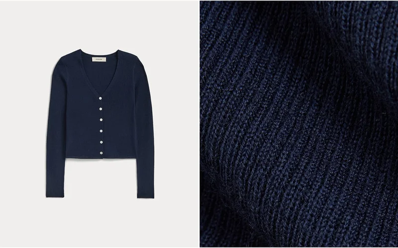 The Cardigan  in Ultrasoft Merino | Navy