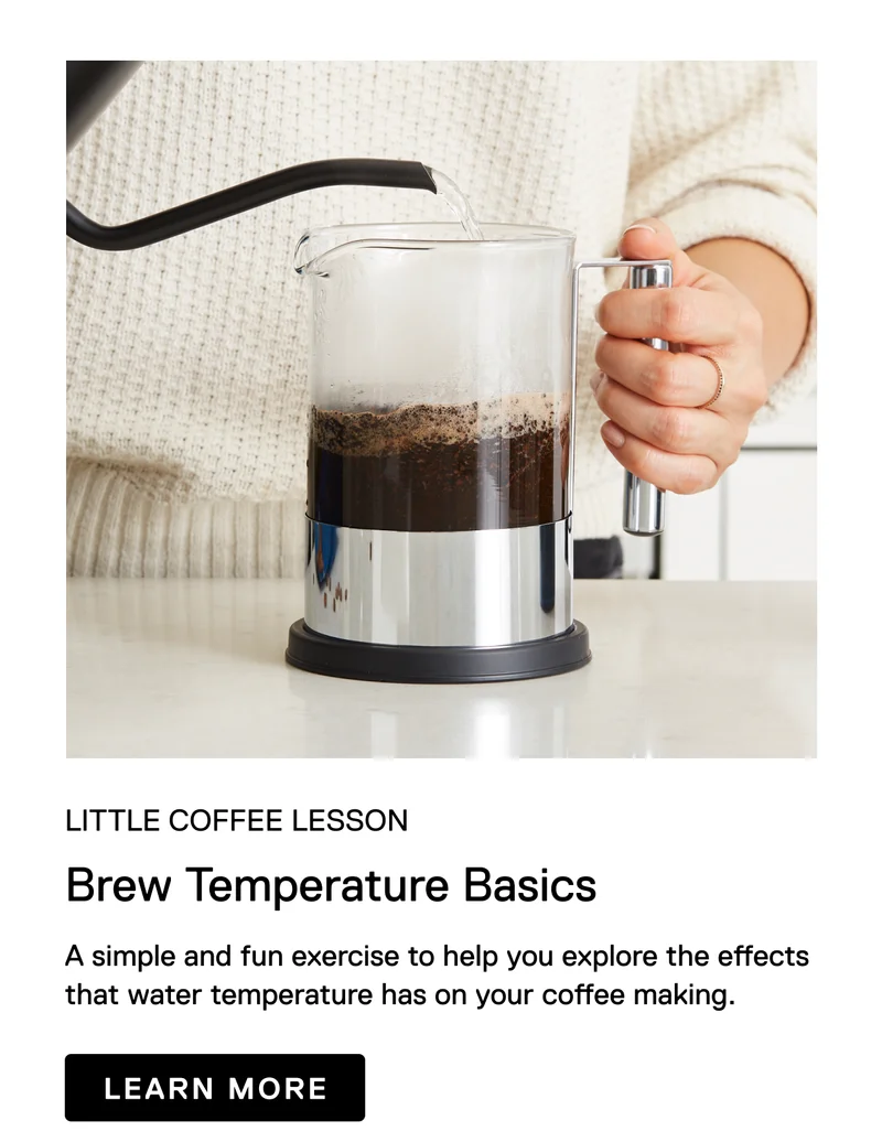 Little Coffee Lesson. Brew Temperature Basics.