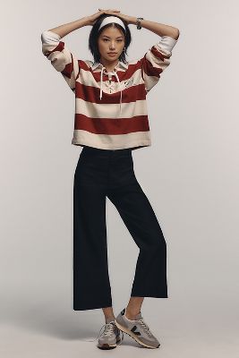 The Colette Cropped Wide-Leg Pants by Maeve: Magic Fabric Edition