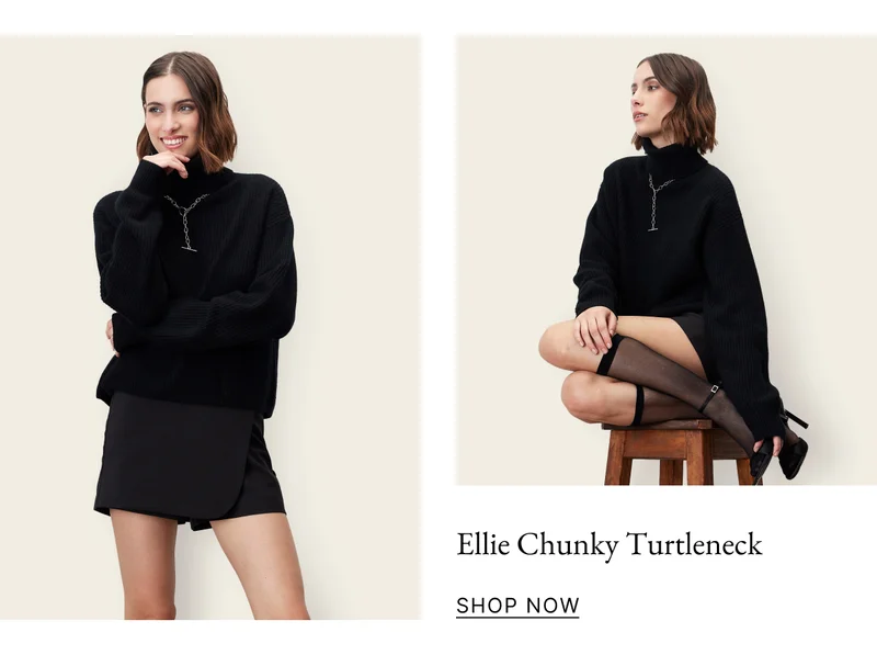 Ellie Chunky Cashmere Turtleneck