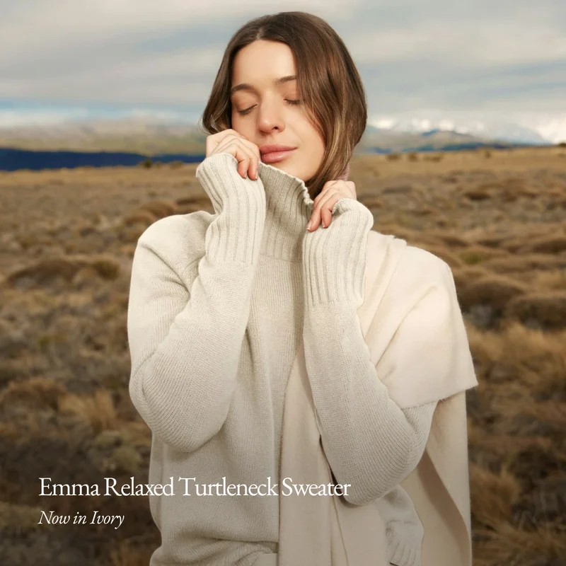 Emma Cashmere Relaxed Turtleneck Sweater