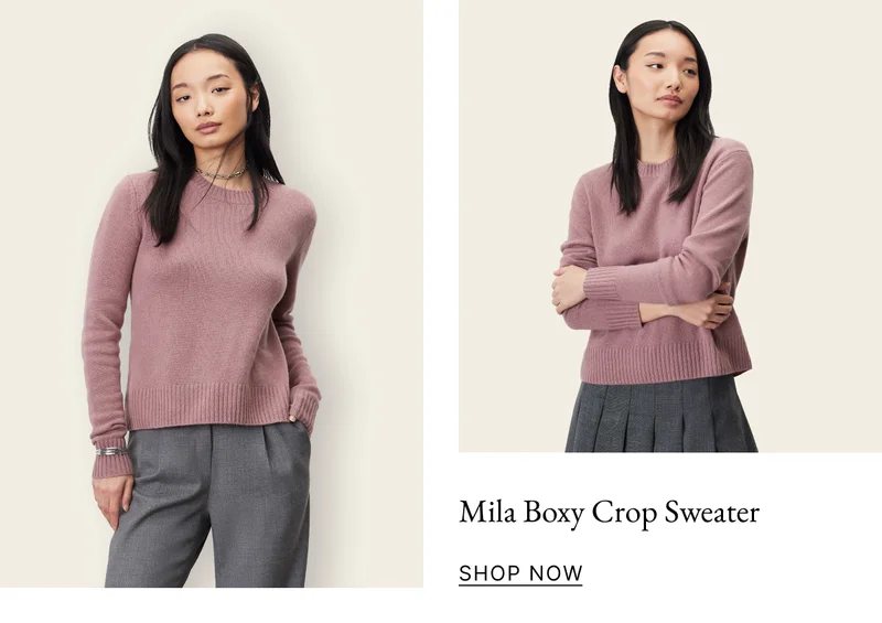 Mila Cashmere Boxy Crop Sweater