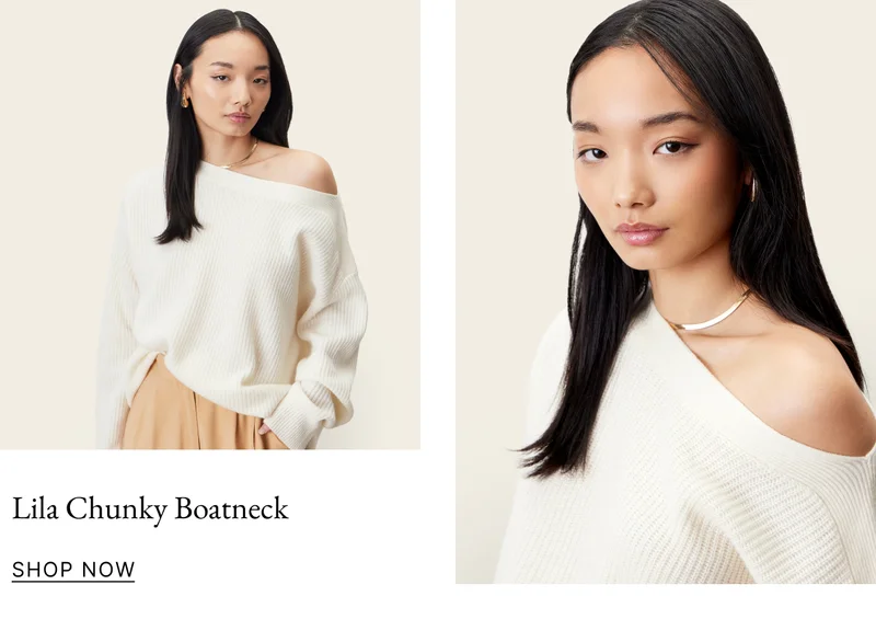 Lila Chunky Cashmere Boatneck