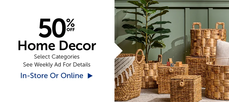 50% Off Home Decor - Select Categories