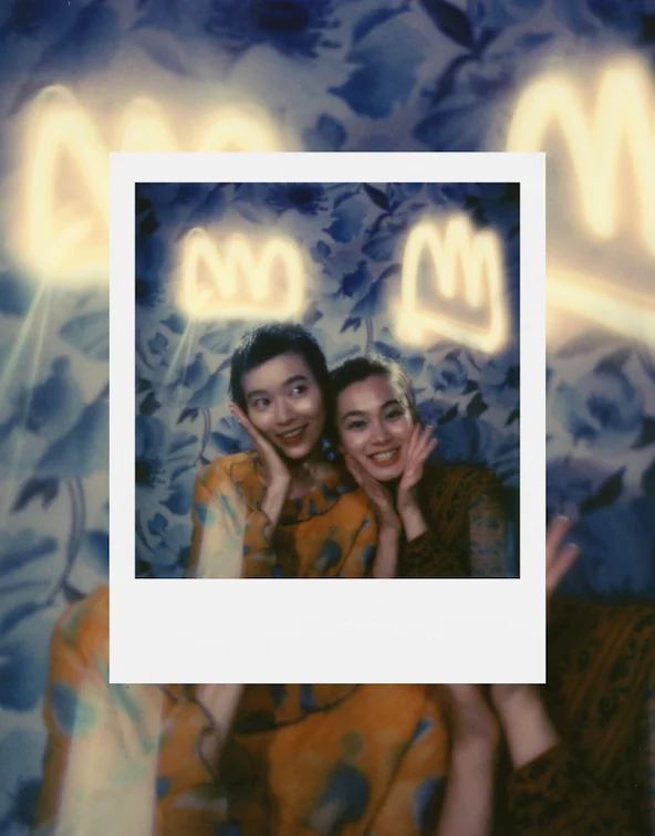 Polaroid picture result with light panting