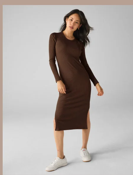 Contours Long Sleeve Dress