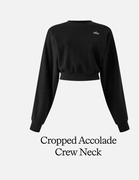 Cropped accolade crew black