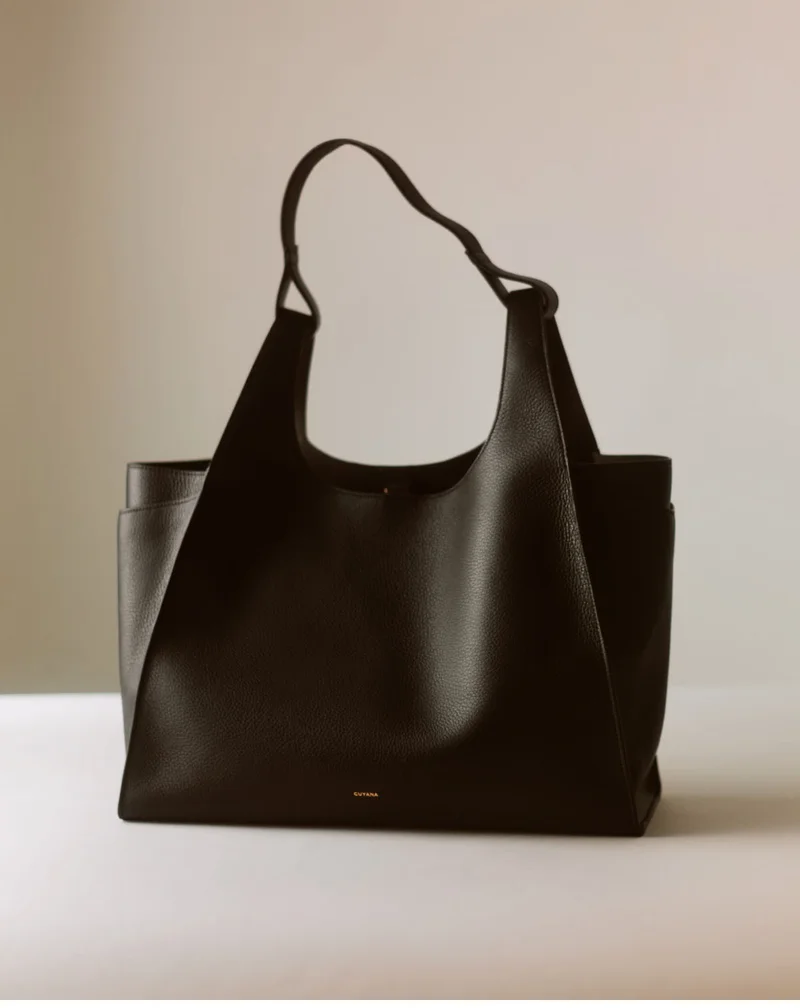 Double Loop Satchel Black