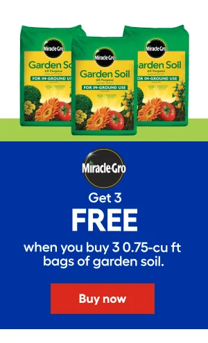 Miracle Gro Get 3 free when you buy 3 0.75-cu ft bags of garden soil.