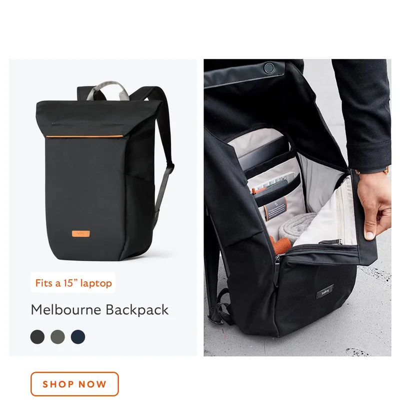 Melbourne Backpack – Slate *Fits a 15” laptop