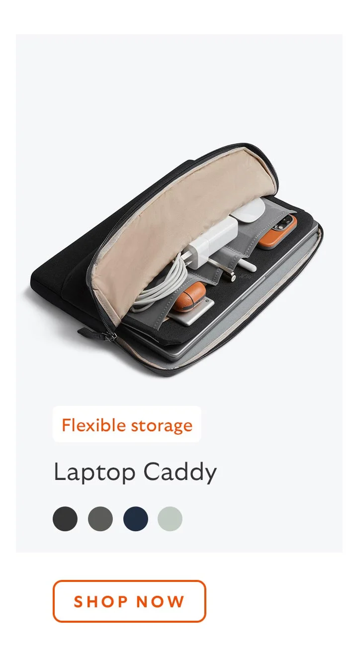 Laptop Caddy 14" – Black *Flexible storage