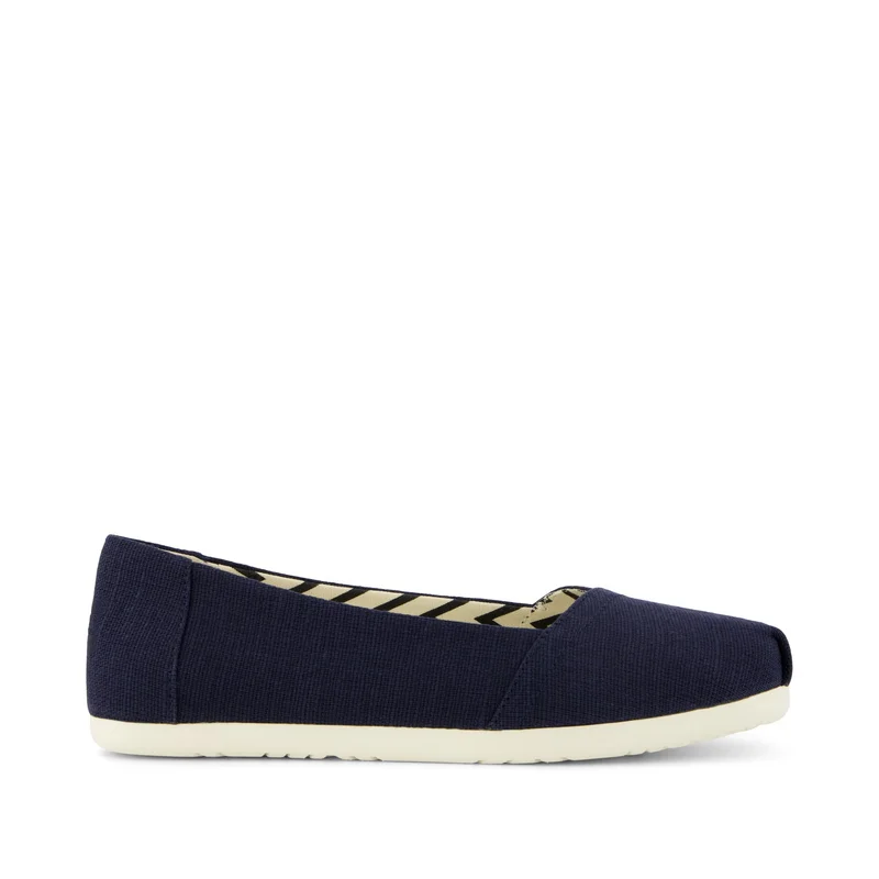 Image of Womens Alpargata Ballet Flat Navy Heritage Canvas