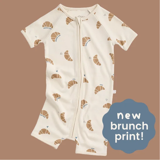 Petit Croissant Summer Baby Pajamas