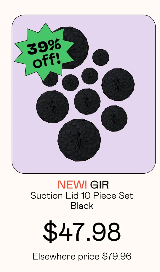 Suction Lid 10 Piece Set - Black