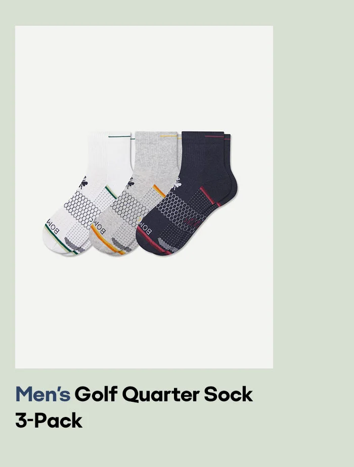 Men's Golf Quarter Sock 3-Pack