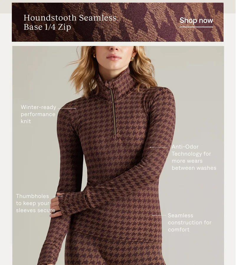 Houndstooth Seamless Base 1/4 Zip