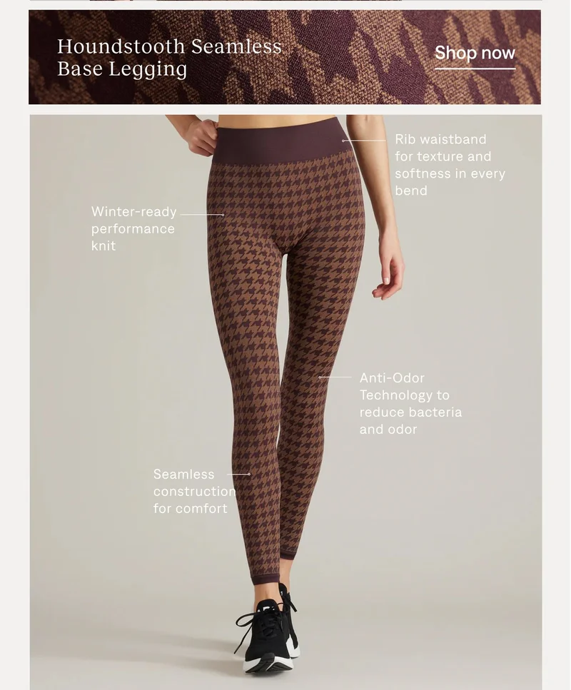Houndstooth Seamless Base Legging