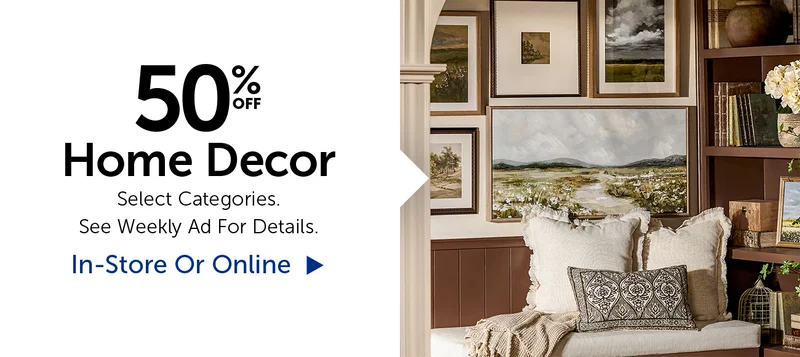 50% Off Home Decor - Select Categories