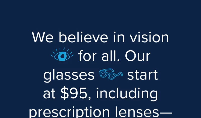 Our glasses start at $95