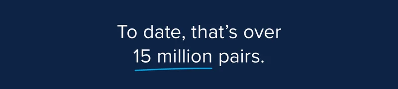 over 15 million pairs