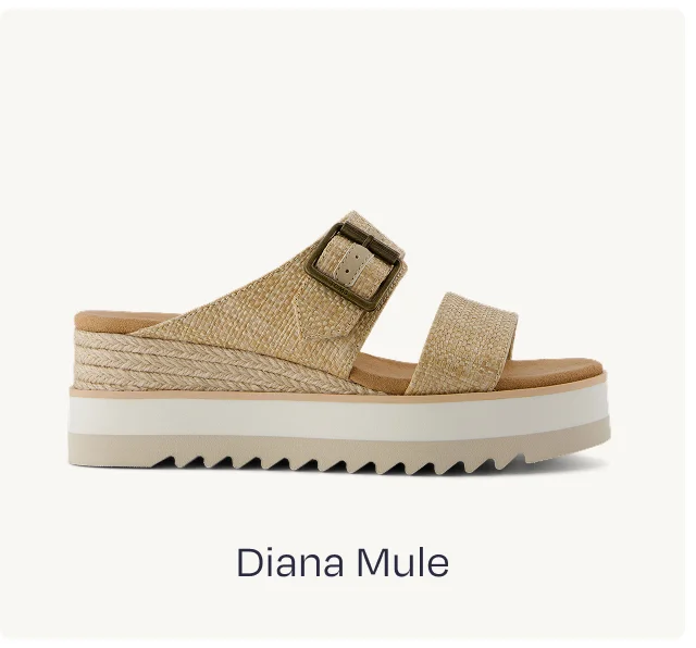 Diana Mule Buckle Wedge Sandal